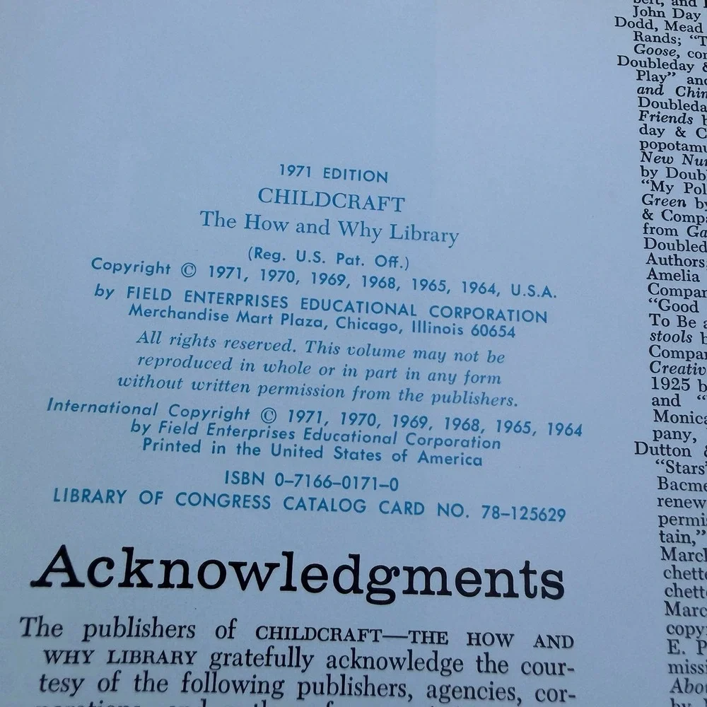 Childcraft Children's Education Book Set Hardcover 1971 How & Why Library 1-14
